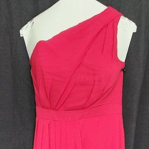 Cherry red bridesmaid's dress